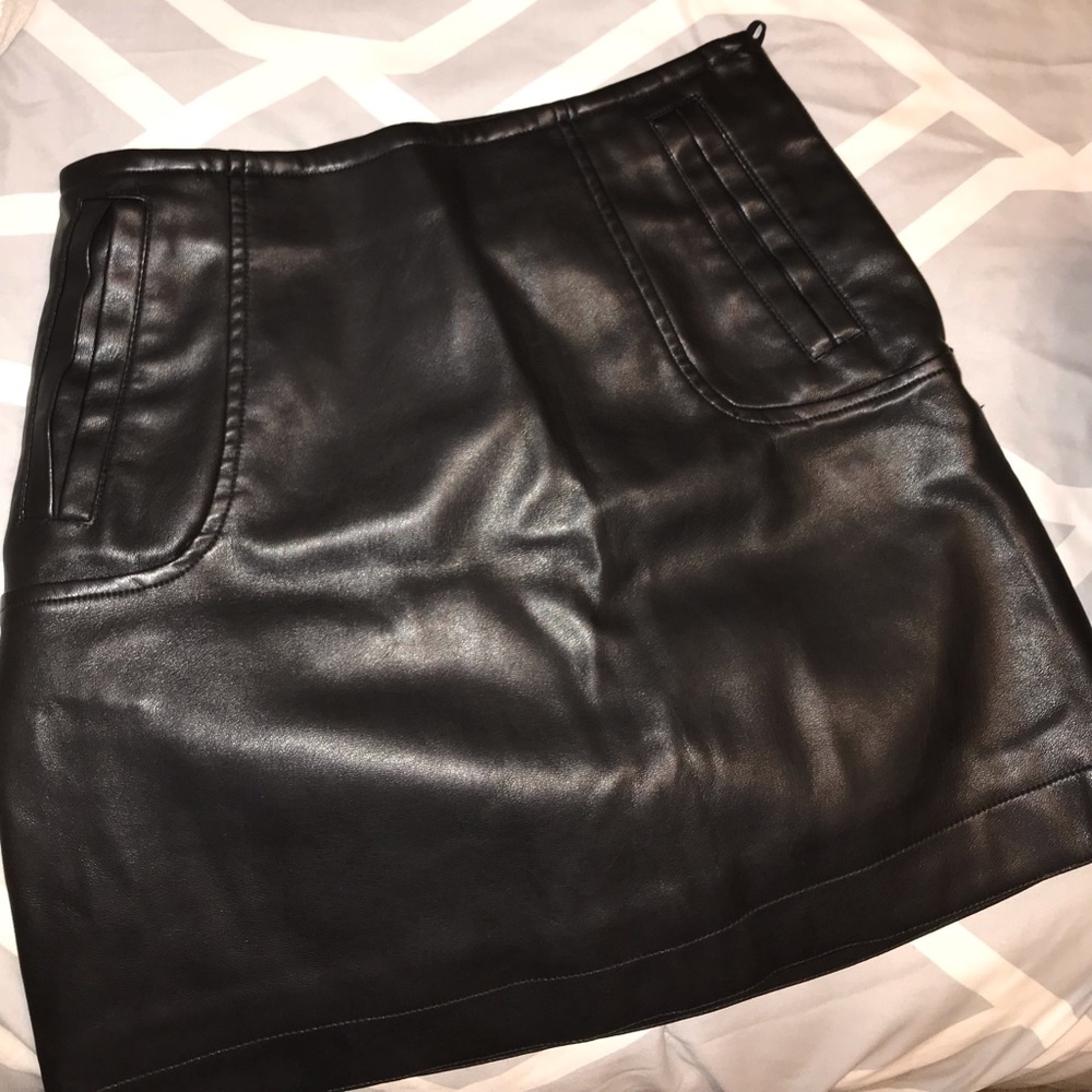 H&M leather skirt.